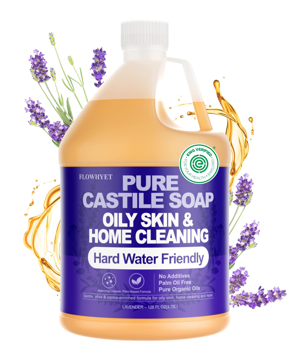 FLOWHYET front label on gallon showing product identity and lavender benefit