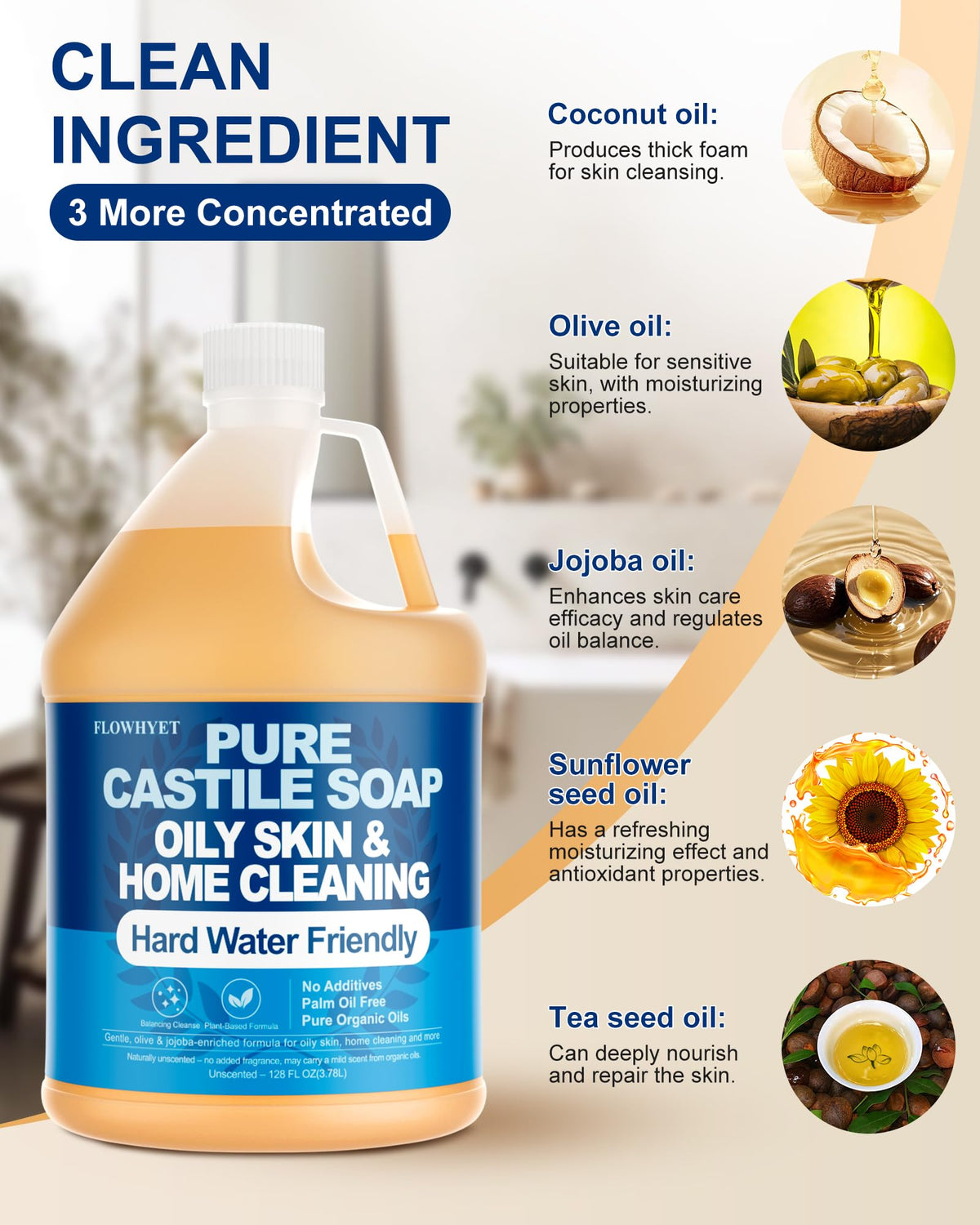 FLOWHYET cleaning in kitchen showing multi-purpose household use