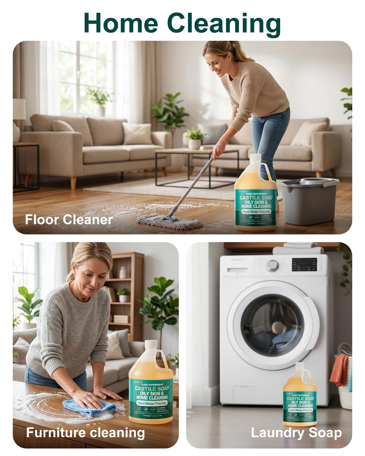 FLOWHYET applying to laundry stain showing stain-lift benefit