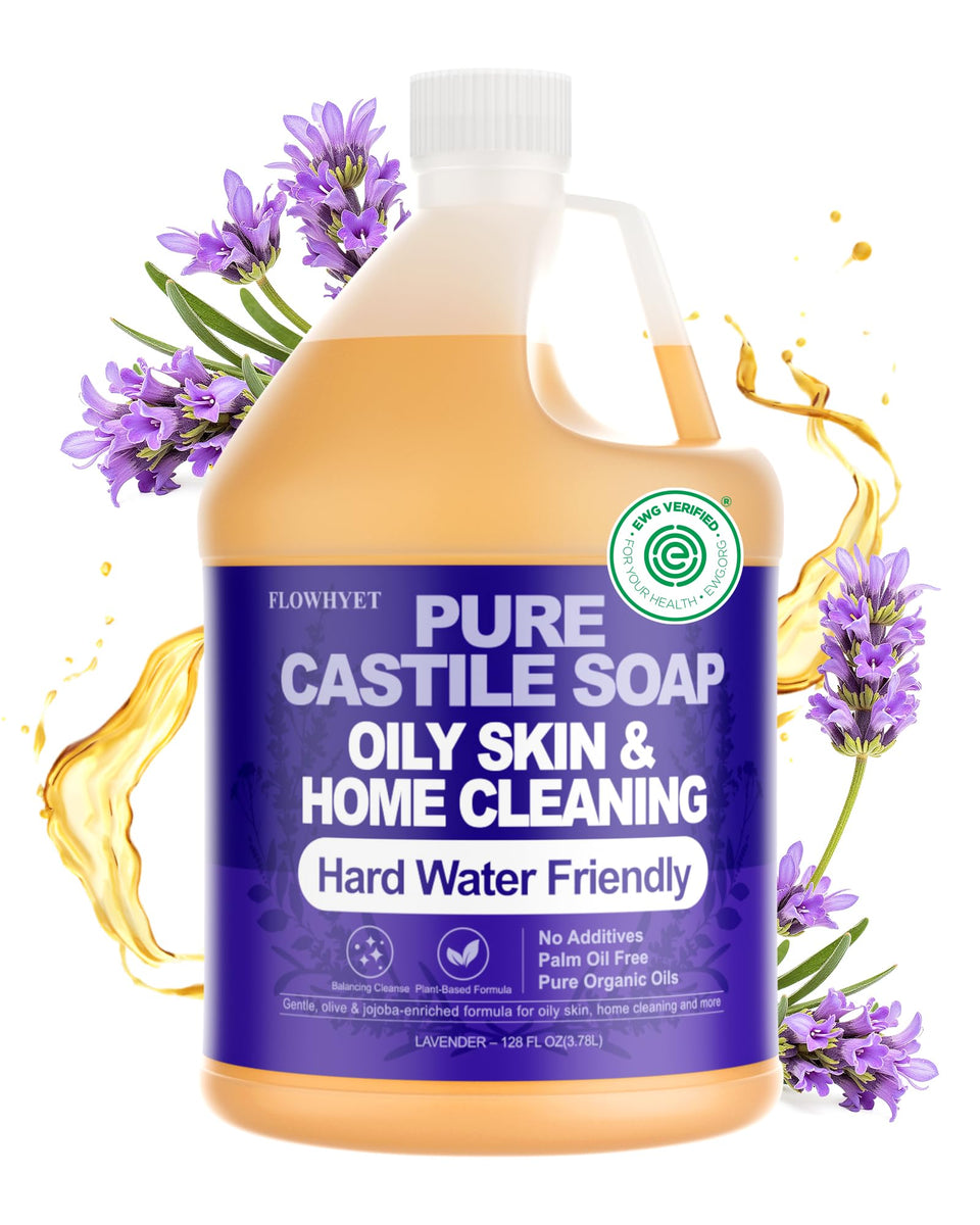 FLOWHYET gallon front view showing lavender label and eco refill benefit