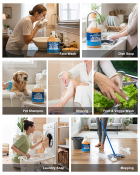 FLOWHYET pouring into dispenser for easy refill and waste reduction