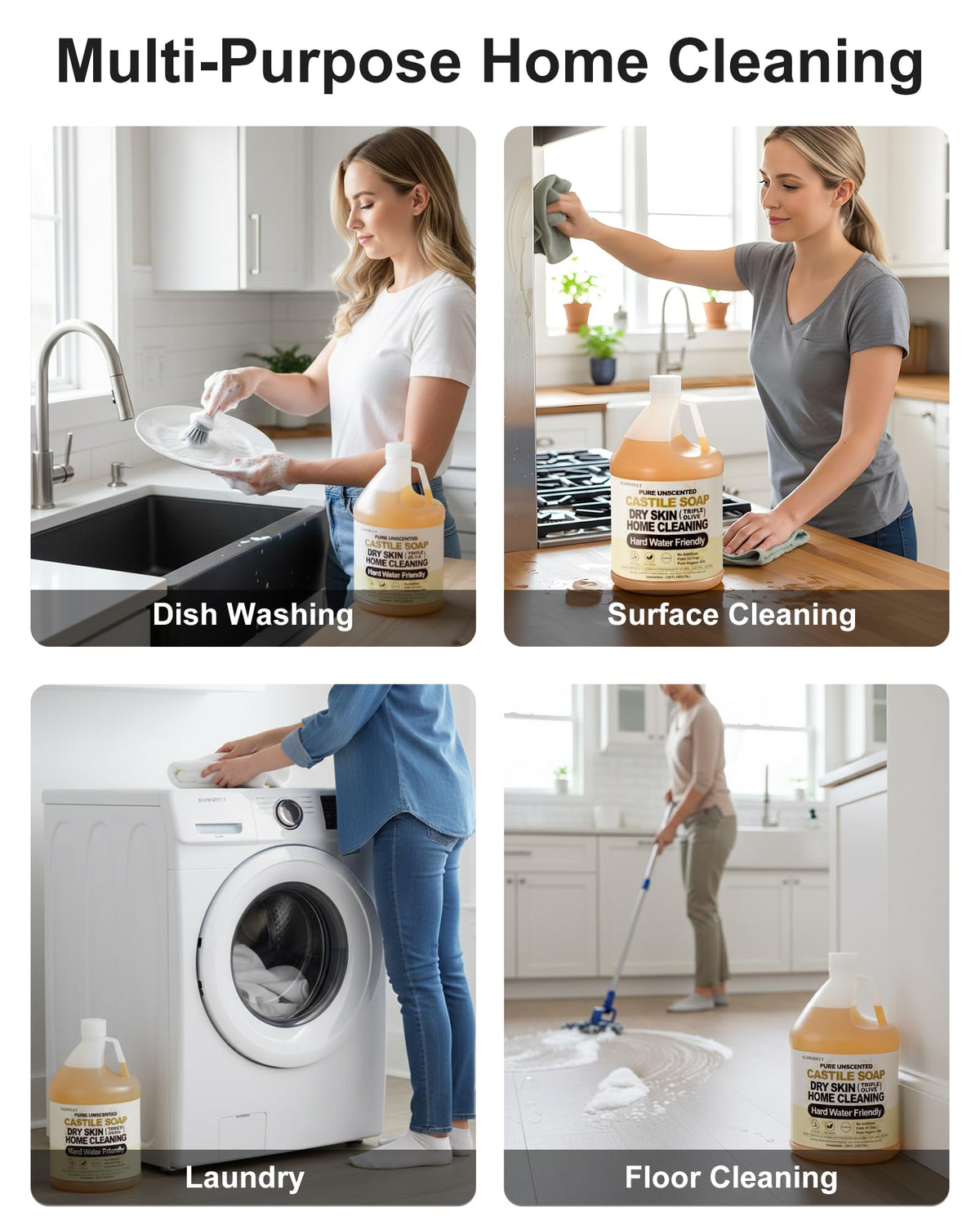 FLOWHYET dispensed in shower as hand and body wash for sensitive skin