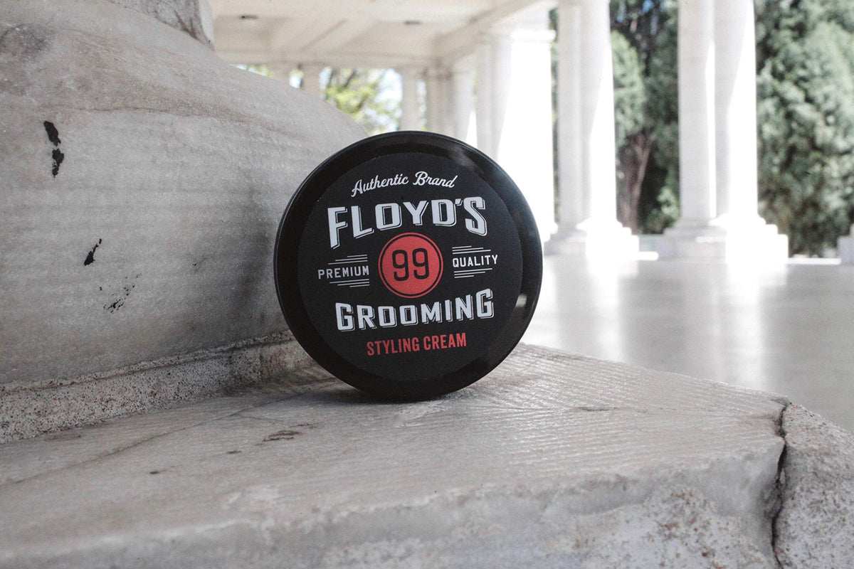 Floyd's 99 styled hair lifestyle image demonstrating groomed, frizz-controlled look