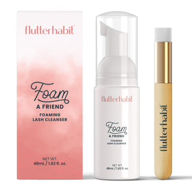 FlutterHabit front packaging 50ml bottle shows compact travel-friendly cleanser