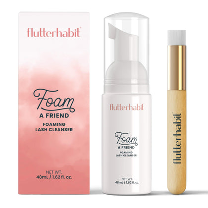 FlutterHabit front packaging 50ml bottle shows compact travel-friendly cleanser