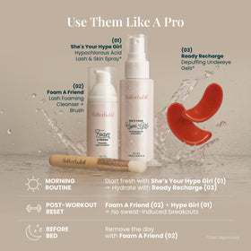FlutterHabit lifestyle bathroom routine featuring easy morning and night use