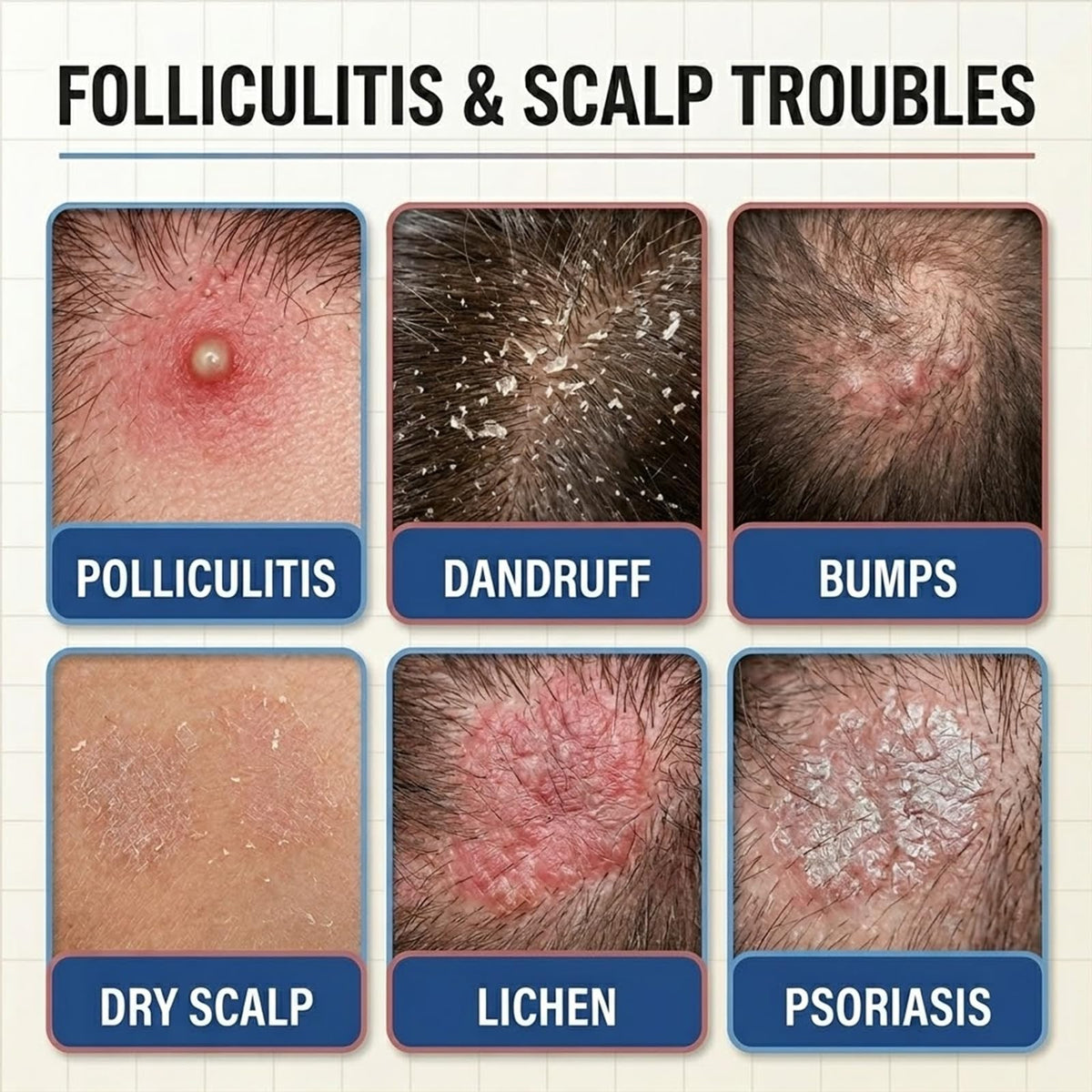 FLYLEAF being applied to scalp demonstrating targeted relief for bumps and itching