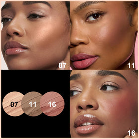 FOCALLURE blush swiped on arm displaying buildable, skin-like color
