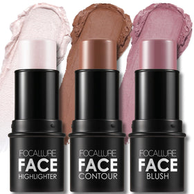 FOCALLURE front packaging showing three contour sticks for easy travel and quick use