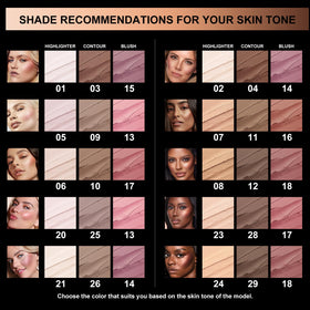 FOCALLURE highlighter tip close-up showing luminous finish benefit