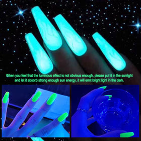 Fokostar color palette top view of eight neon polygel shades for mixing