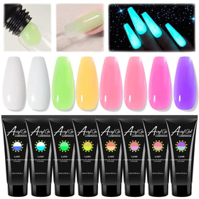 Fokostar front packaging showing eight luminous polygel pots and box benefits