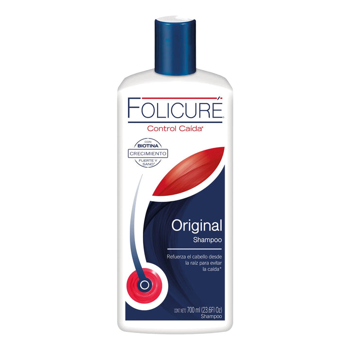 Folicure bottle front view showing clean packaging and gentle formula benefit