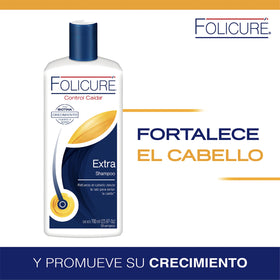 Folicure shampoo being applied to scalp demonstrating proper massaging technique
