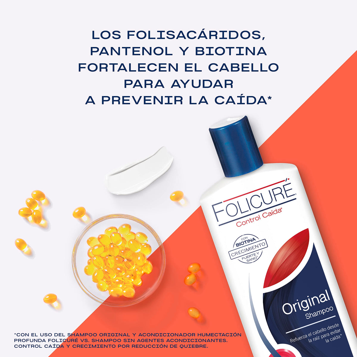 Folicure shampoo lather in hands demonstrating effective cleansing foam