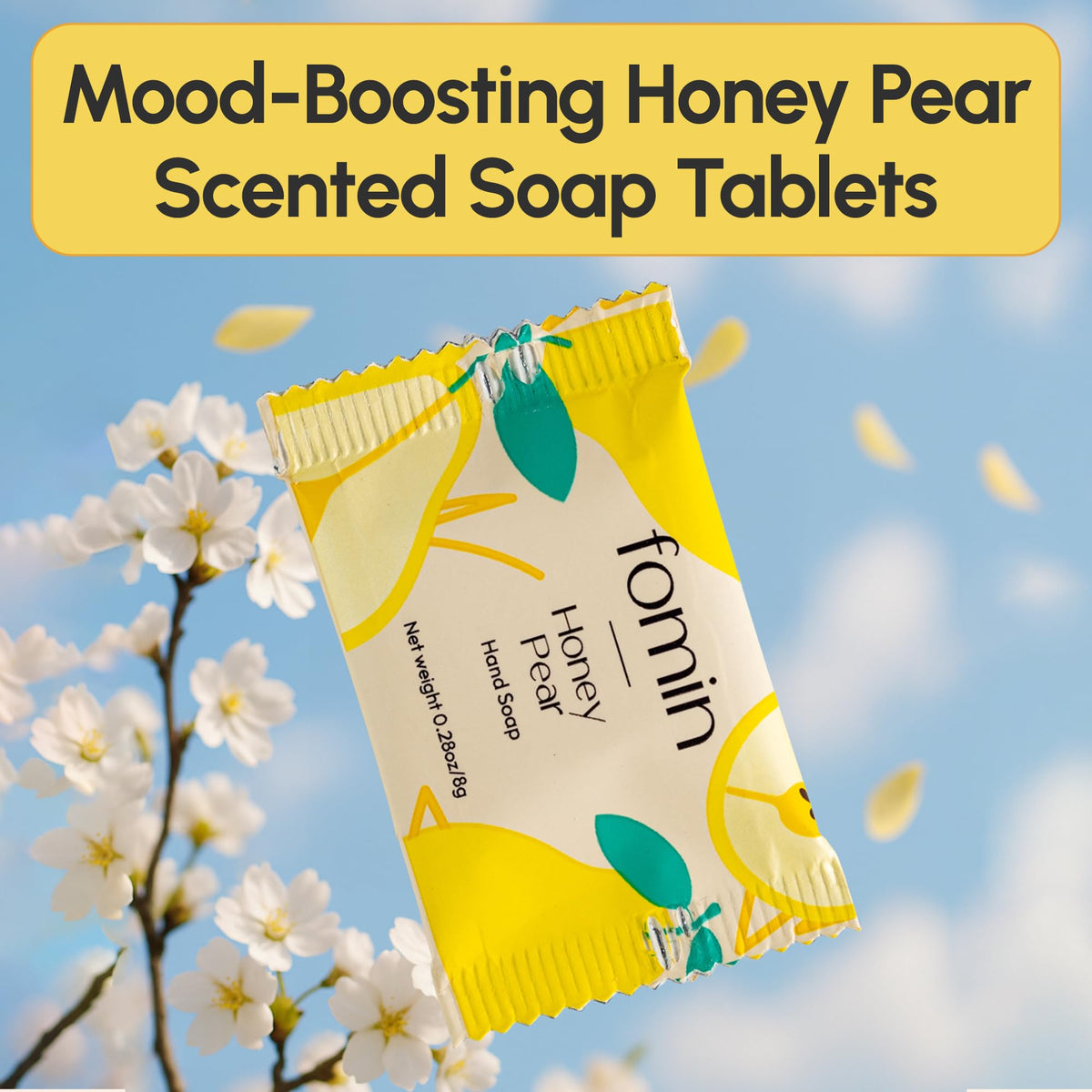 FOMIN creamy foam lather from dispenser, showing gentle cleansing and soft feel benefit