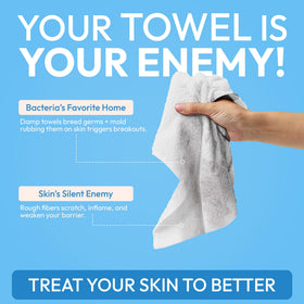 FOMIN towels on bathroom vanity illustrating sustainable daily routine