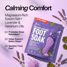 Foot Choice foot soak in use with feet to soothe tired foot muscles