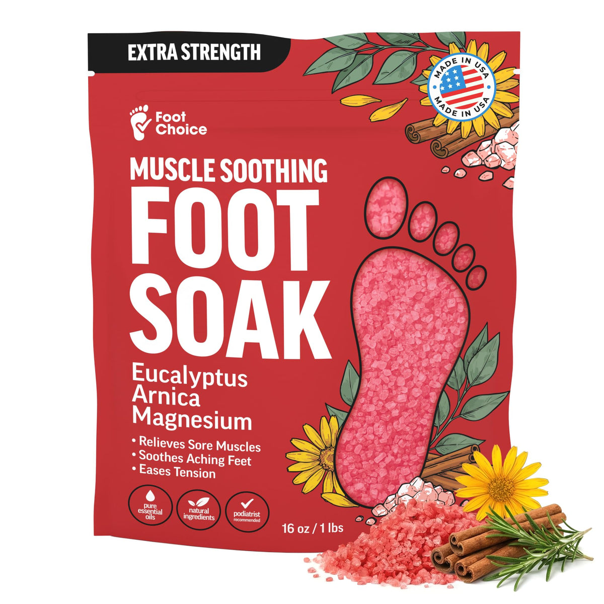 Foot Choice front packaging showing product and benefits