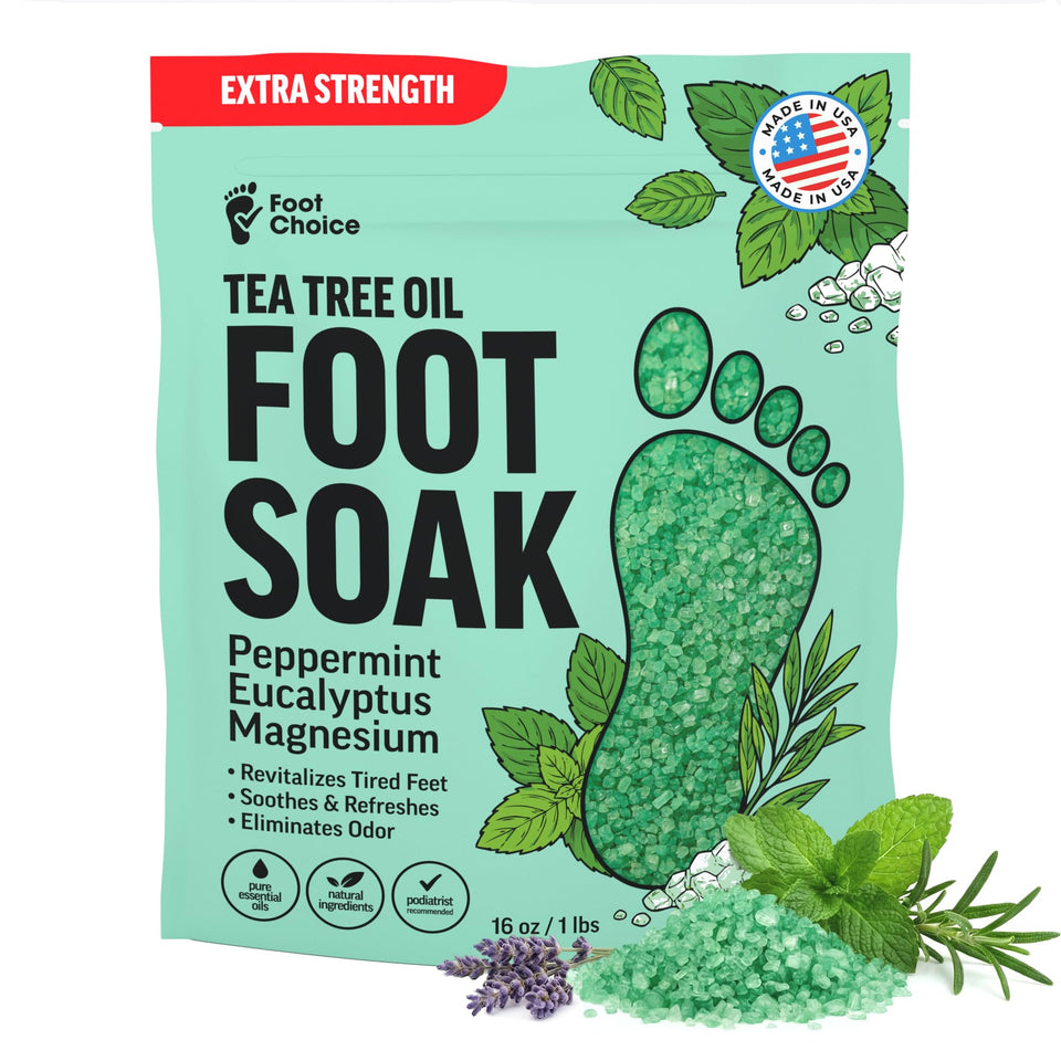 Foot Choice front packaging showing 16 oz jar and product benefits