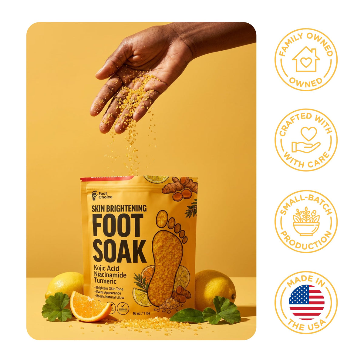 Foot Choice lifestyle bathroom setting evoking relaxing self care ritual