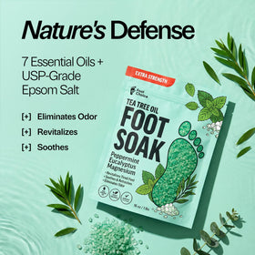 Foot Choice salt texture on hand showing fine grain for gentle exfoliation