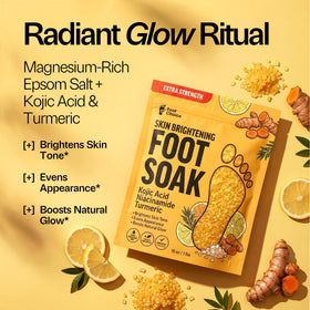 Foot Choice soak in basin with warm water demonstrating easy home use