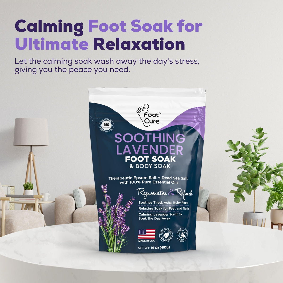 FOOT CURE after soak smooth heels to show softer skin improvement
