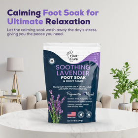 FOOT CURE after soak smooth heels to show softer skin improvement