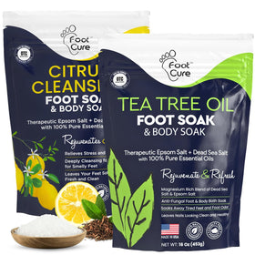FOOT CURE front packaging showing product and benefits for refreshed feet