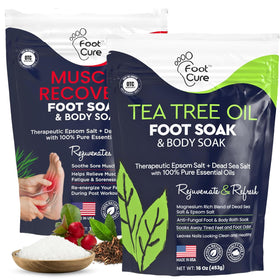FOOT CURE front packaging showing dual pack and benefits