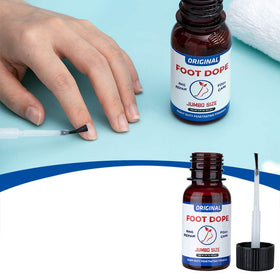 Foot Dope bottle detail with tea tree and carrier oil blend for conditioning