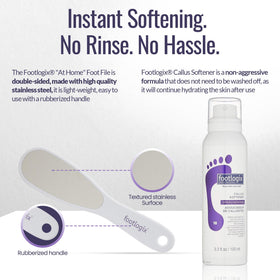 Footlogix close-up of spray nozzle highlighting easy 360-degree application