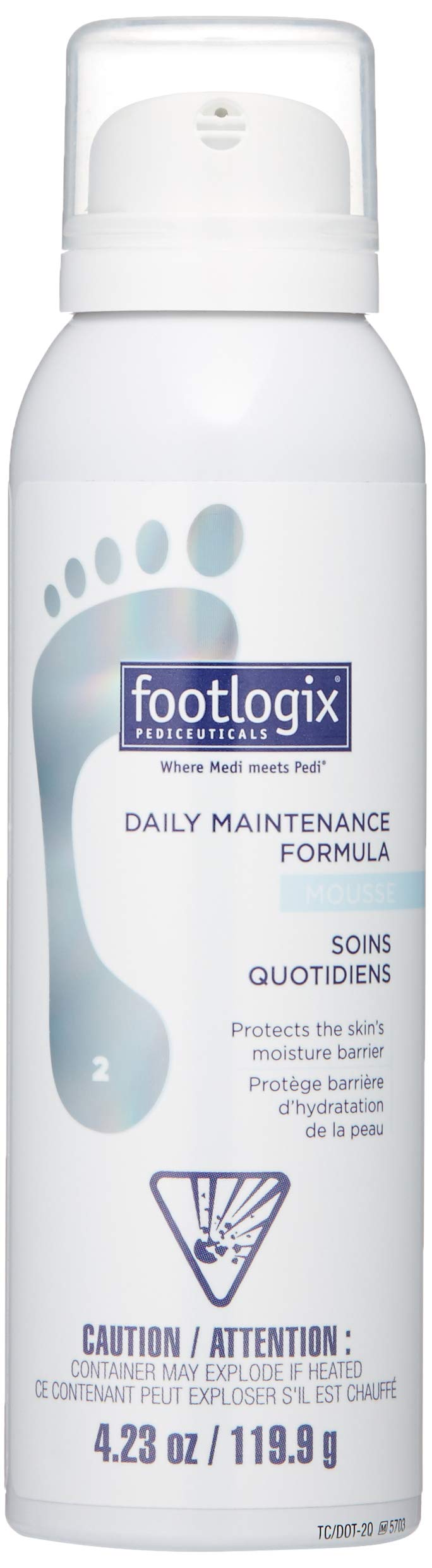FOOTLOGIX front packaging showing product and quick benefit