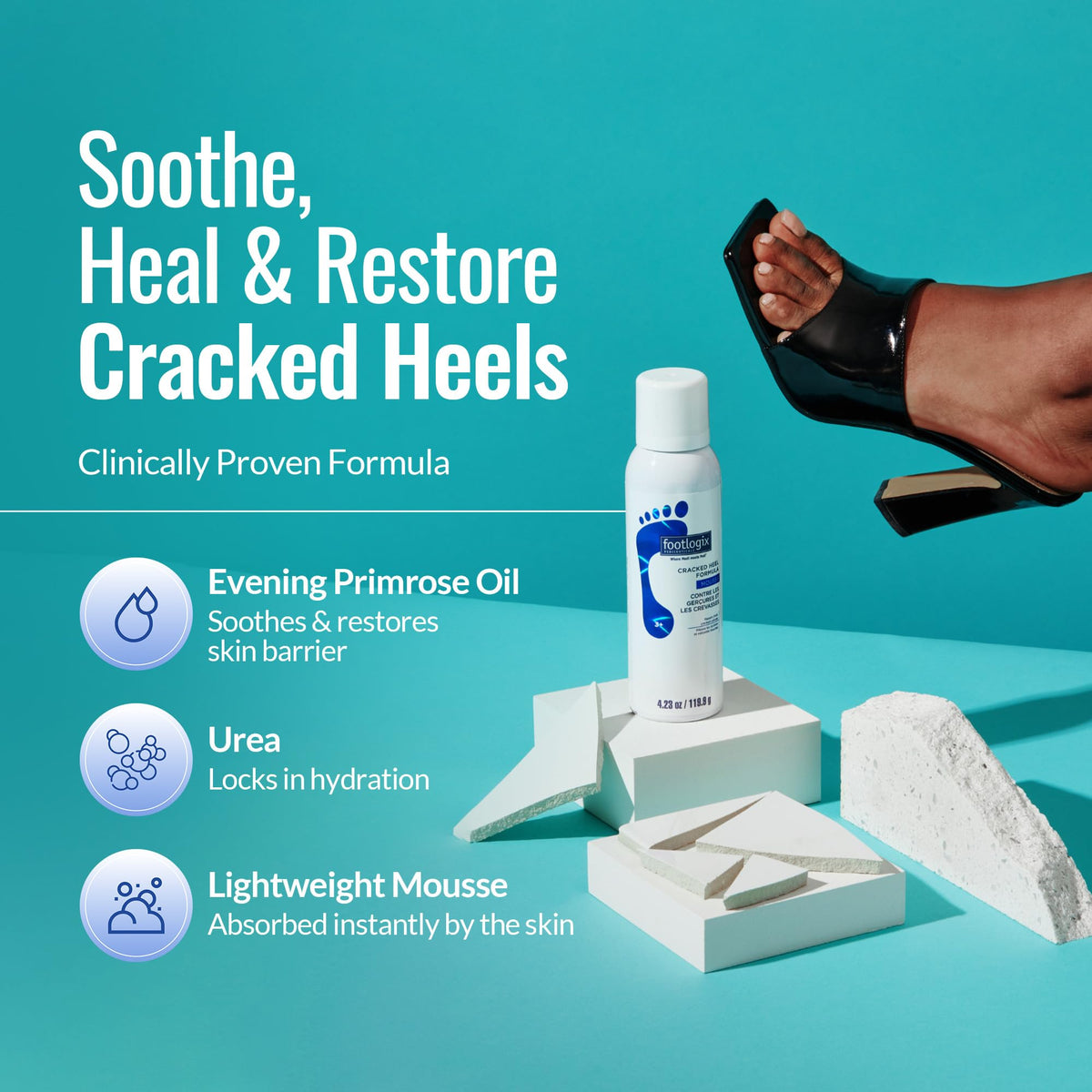 FOOTLOGIX lifestyle on bathroom counter showing easy daily routine