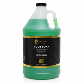 FootSpa gallon front label showing brand and refill benefit