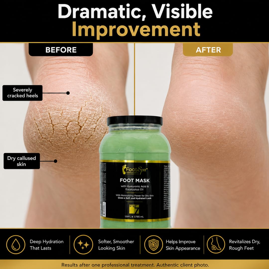 FootSpa label close-up highlighting hyaluronic acid, amino acids and sulfate-free claims