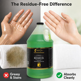 FootSpa being poured onto hands demonstrating clean, fast-absorbing application