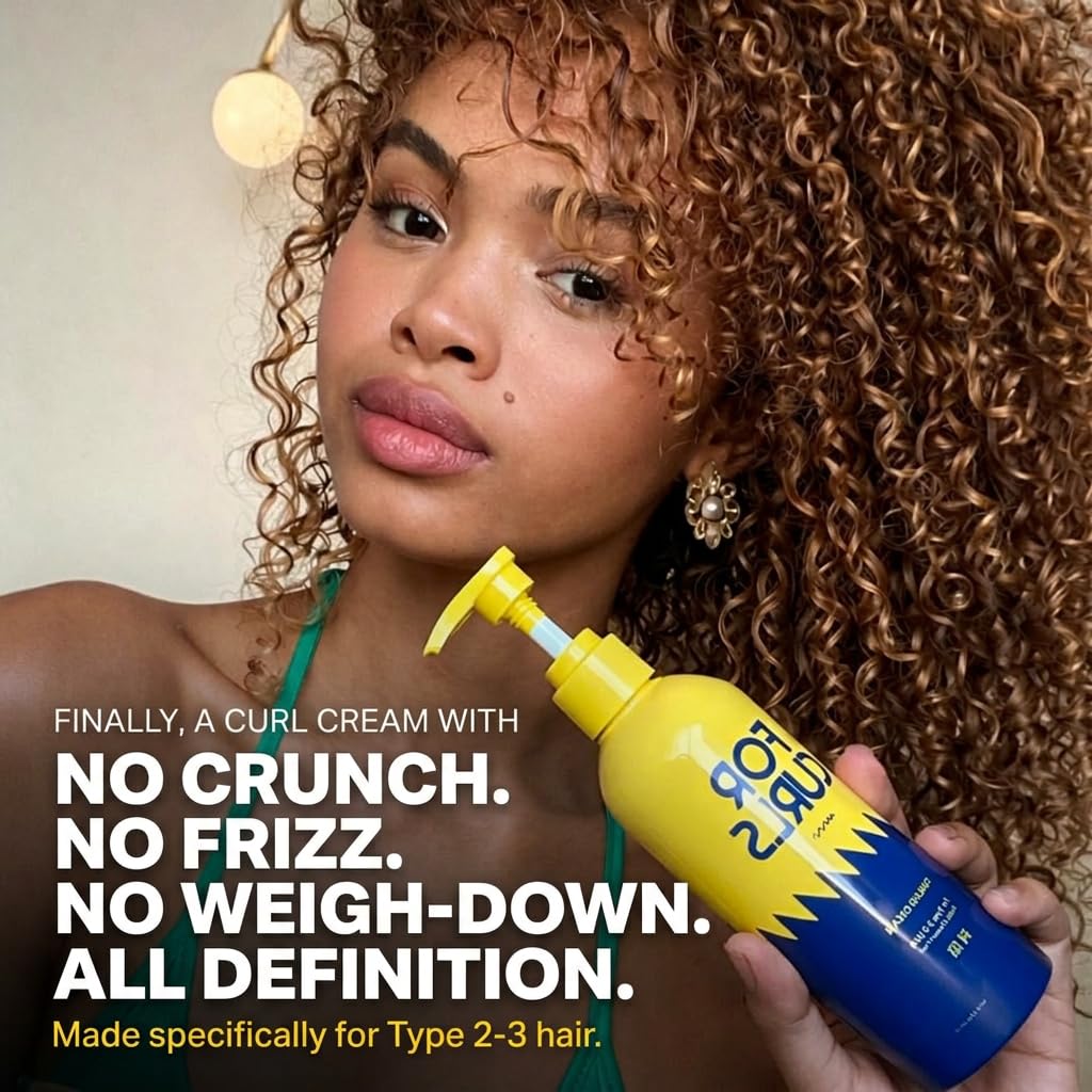 FOR HAIR close-up texture of curl cream showing lightweight feel