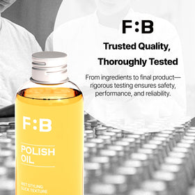 Forbeaut final styled look on model showing sleek wet finish and natural lift benefit
