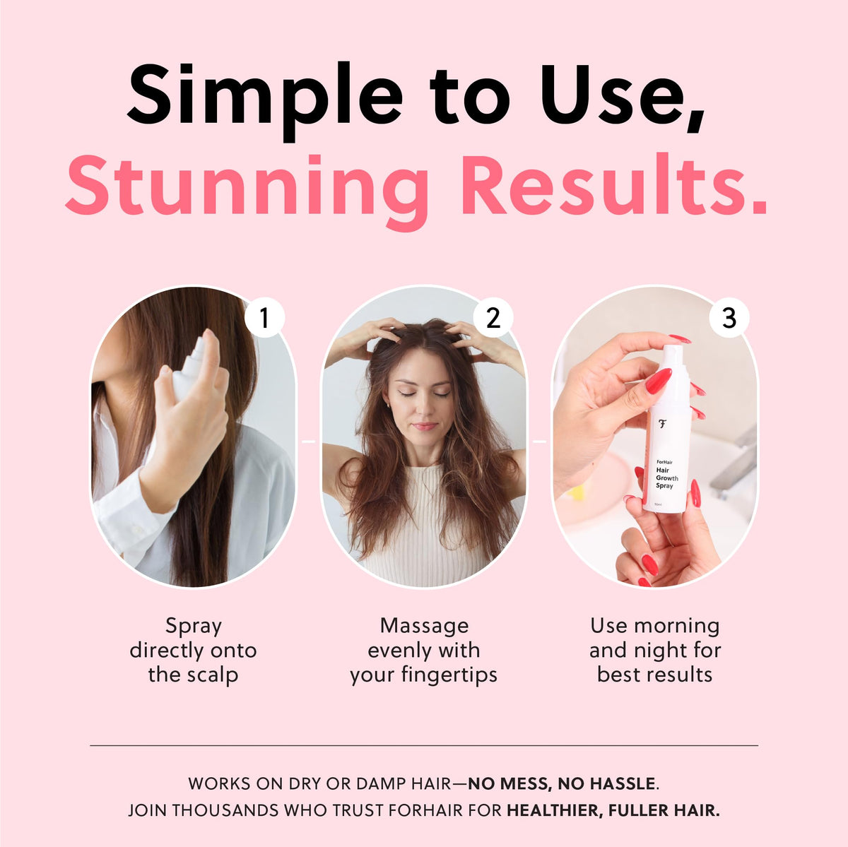 ForChics ingredient trio rosemary ginseng caffeine emphasizing scalp nourishment