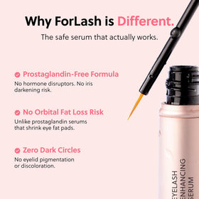 ForChics serum texture on fingertip demonstrating lightweight conditioning benefit