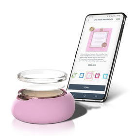 FOREO pouring serum to show lightweight milky texture and fast absorption