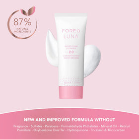 FOREO ingredients label closeup highlighting natural origin benefits