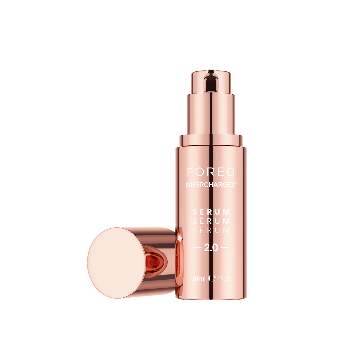FOREO front bottle showing product label and clear branding for quick identification and trust