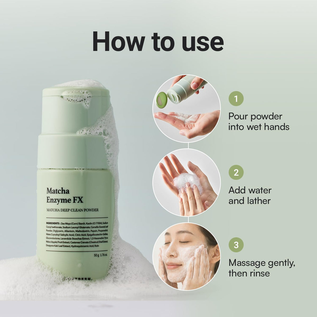 FORETDERM used in evening routine helping remove makeup residue