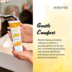Forever Living cream applied on hand demonstrating fast moisturizing benefit