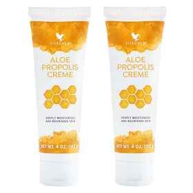 Forever Living front view of two tubs showing packaging and size benefit