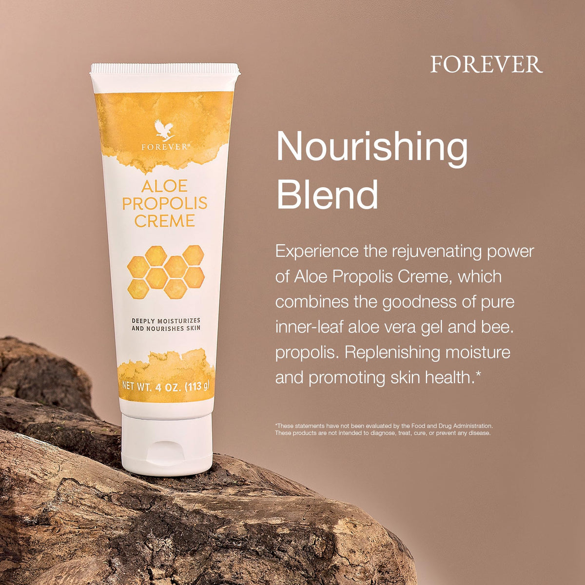 Forever Living bee propolis ingredient detail highlighting soothing support
