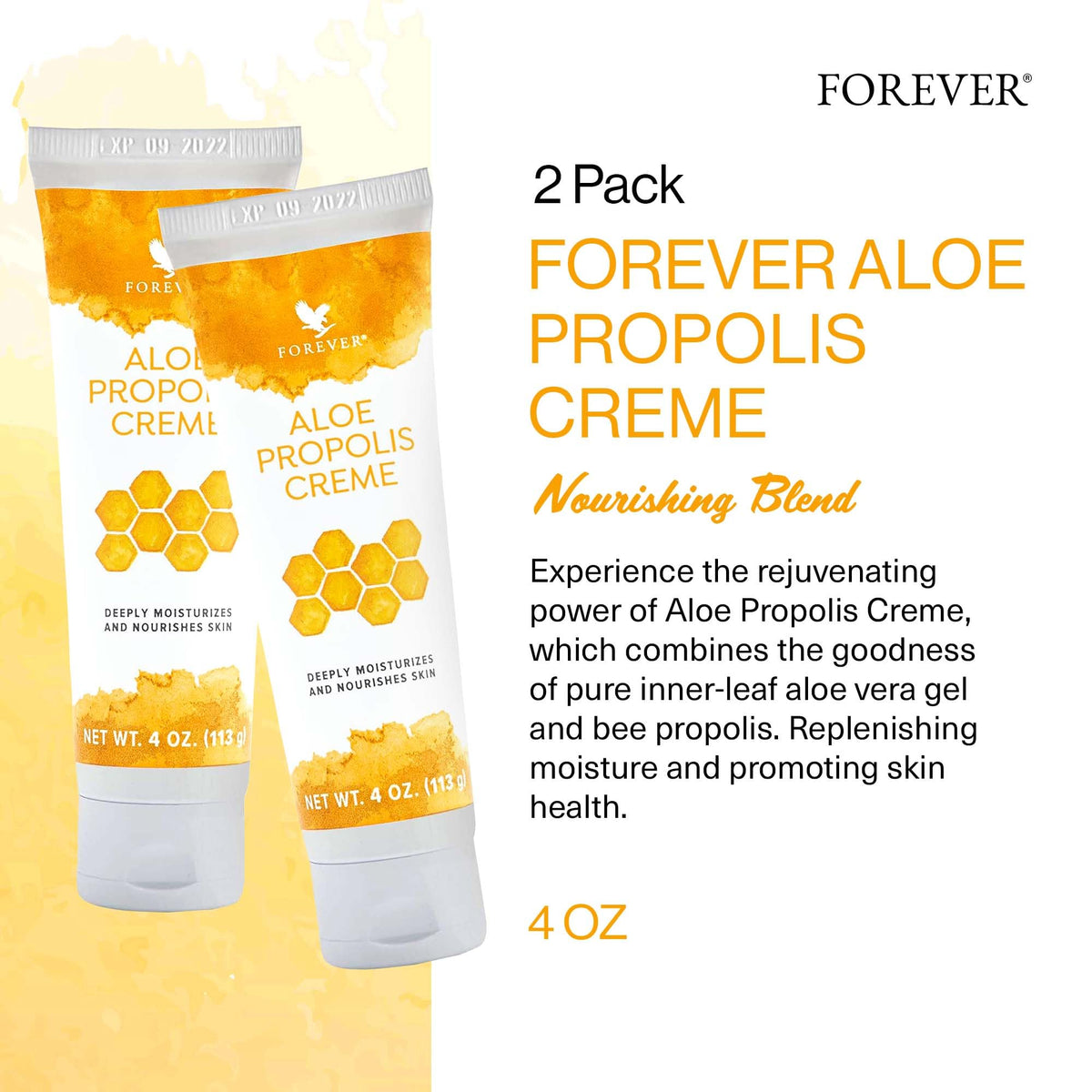 Forever Living open jar displaying creamy texture for smooth absorption